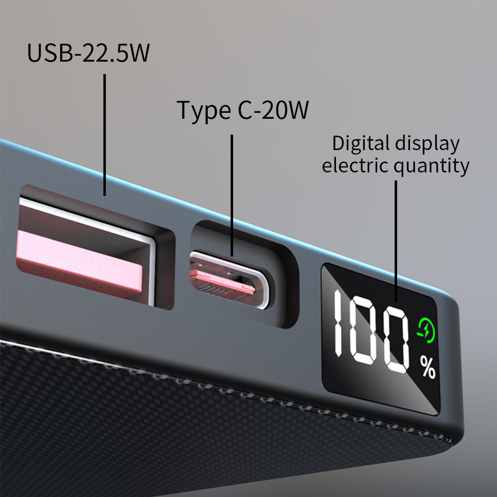 Transparent 15W MagSafe wireless charging power bank